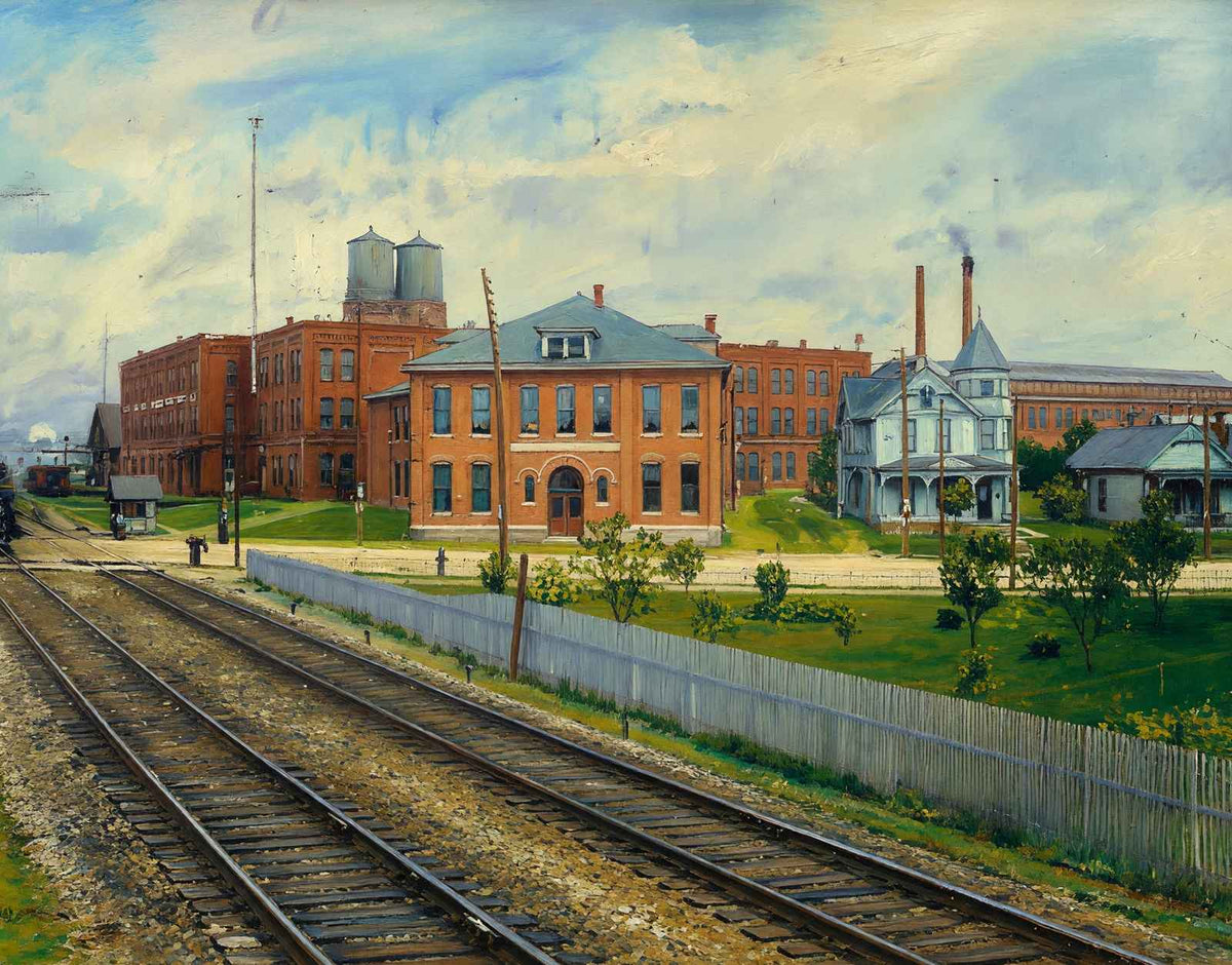 Electric Works Fort Wayne in 1905 Art Print (7 Sizes) - Retouched