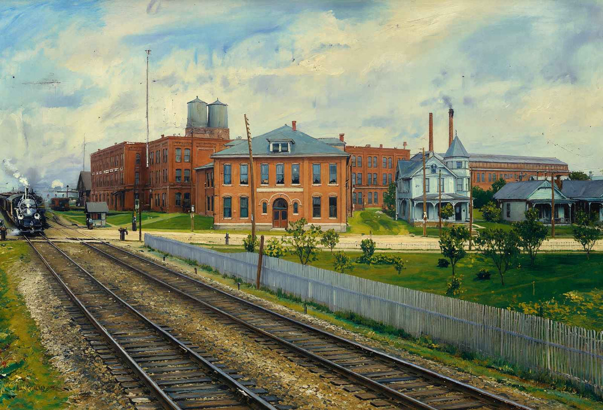 Electric Works Fort Wayne in 1905 Art Print (7 Sizes) - Retouched