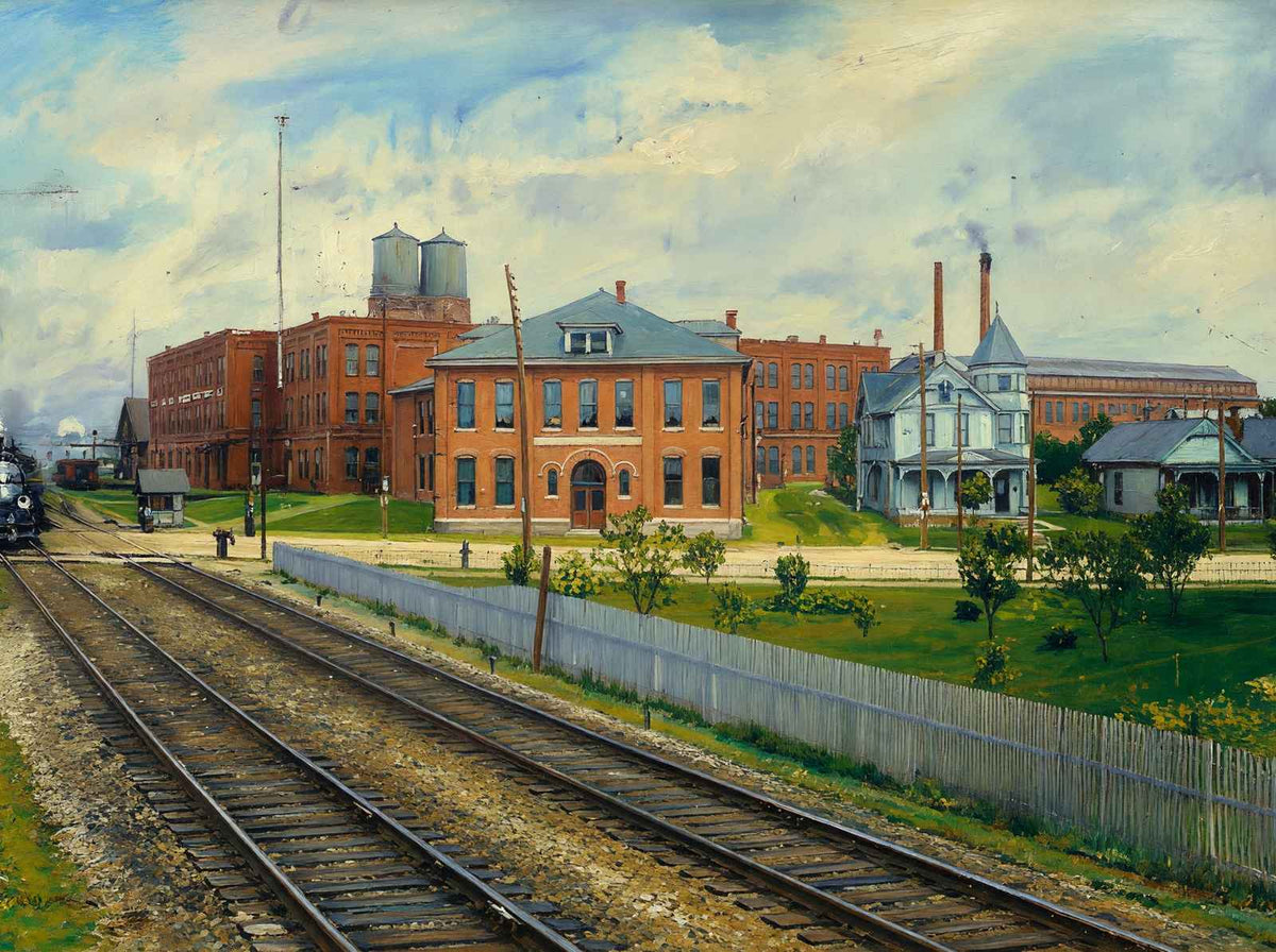 Electric Works Fort Wayne in 1905 Art Print (7 Sizes) - Retouched