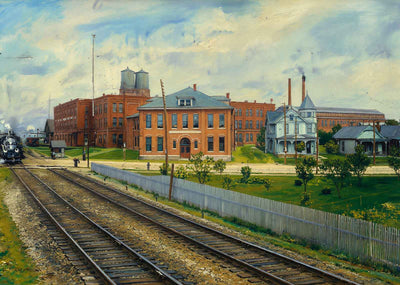 Electric Works Fort Wayne in 1905 Art Print (7 Sizes) - Retouched