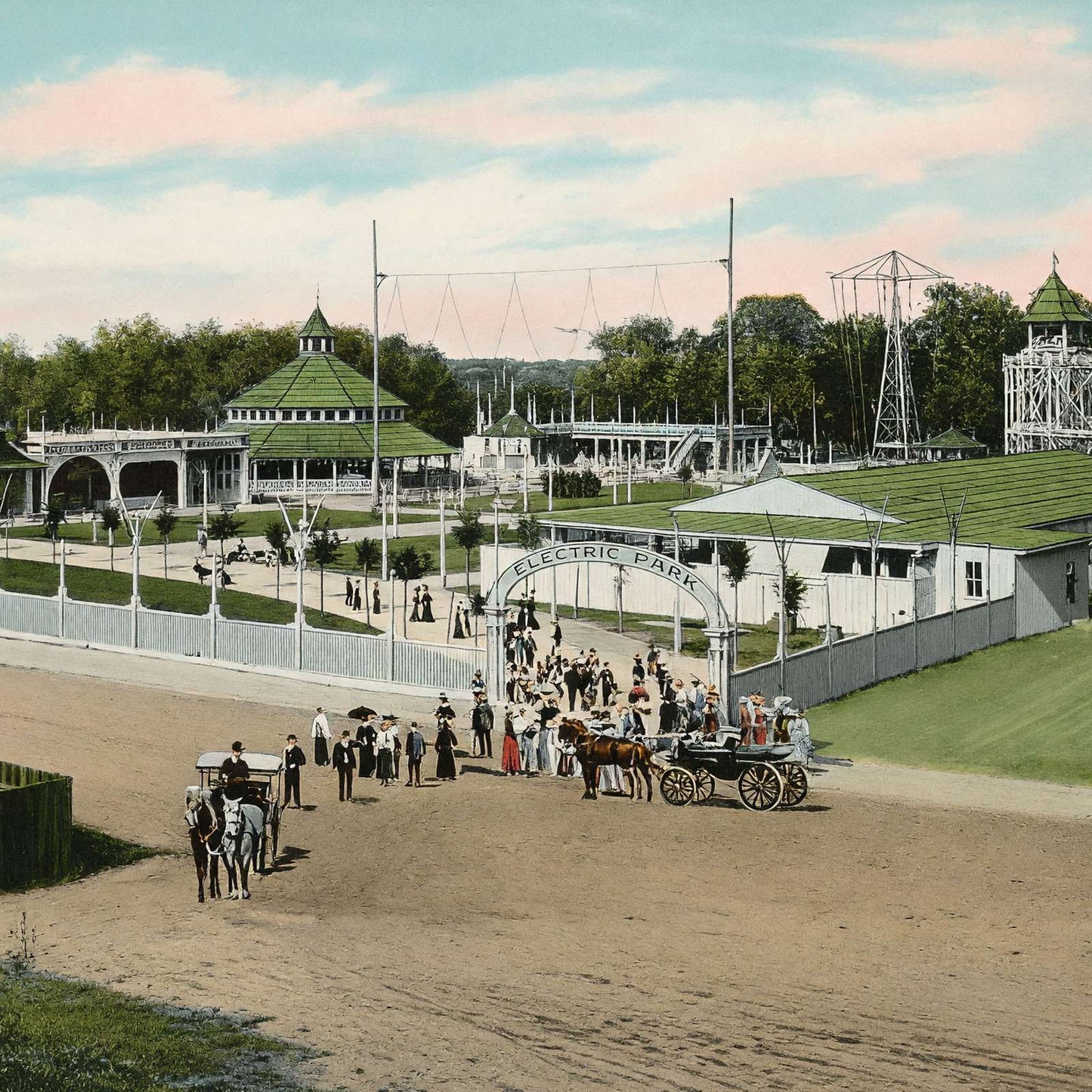 Electric Park San Antonio in 1906 Vintage Print (7 Sizes) - Restored