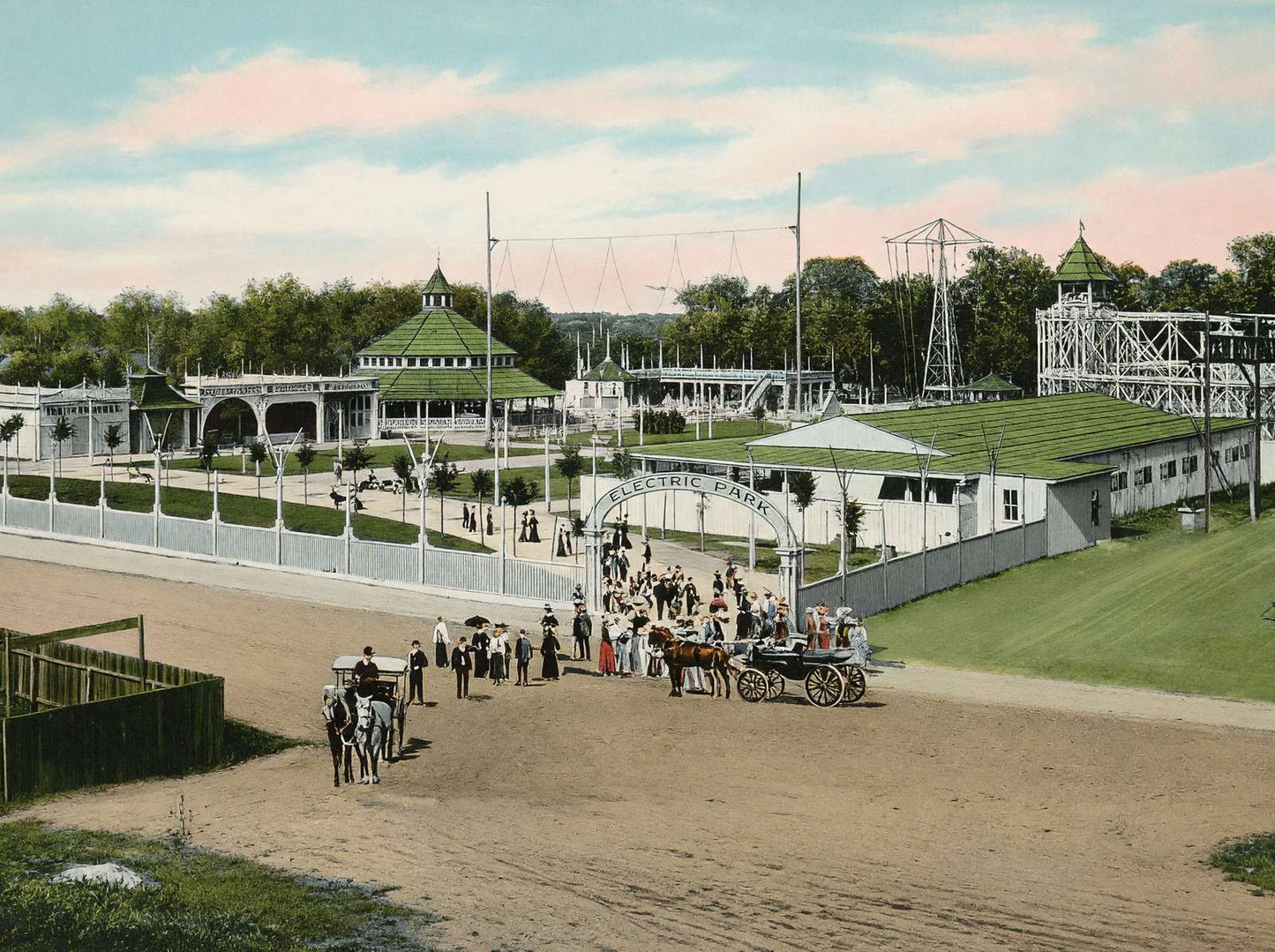 Electric Park San Antonio in 1906 Vintage Print (7 Sizes) - Restored