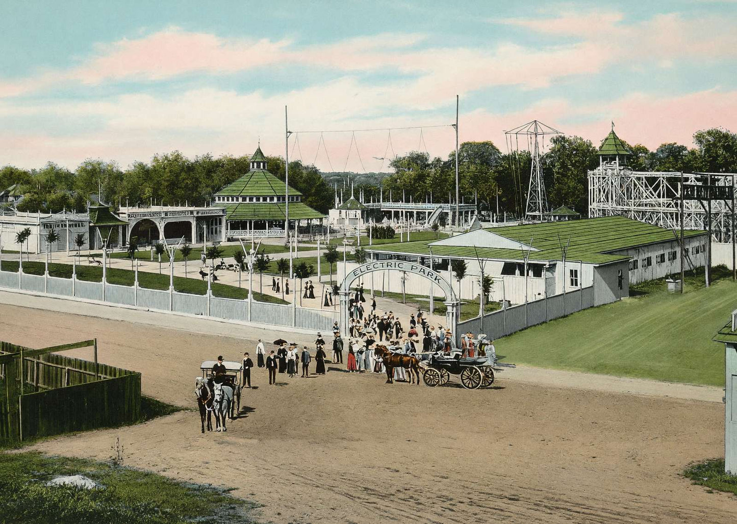 Electric Park San Antonio in 1906 Vintage Print (7 Sizes) - Restored