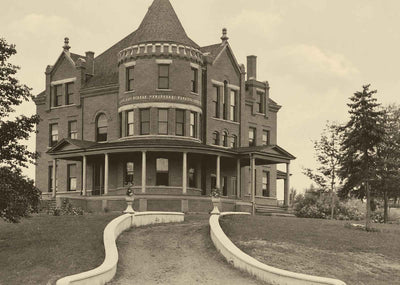 Eleanor Moore Hospital Boone Iowa in 1905 Vintage Photo Print (7 Sizes)
