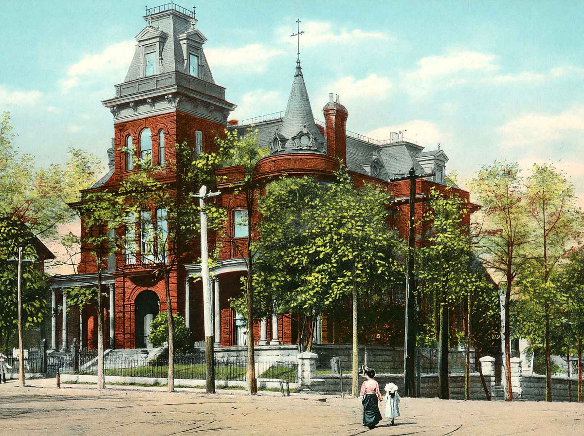 Elks Club Birmingham Alabama in 1906 Vintage Print (7 Sizes) - Restored