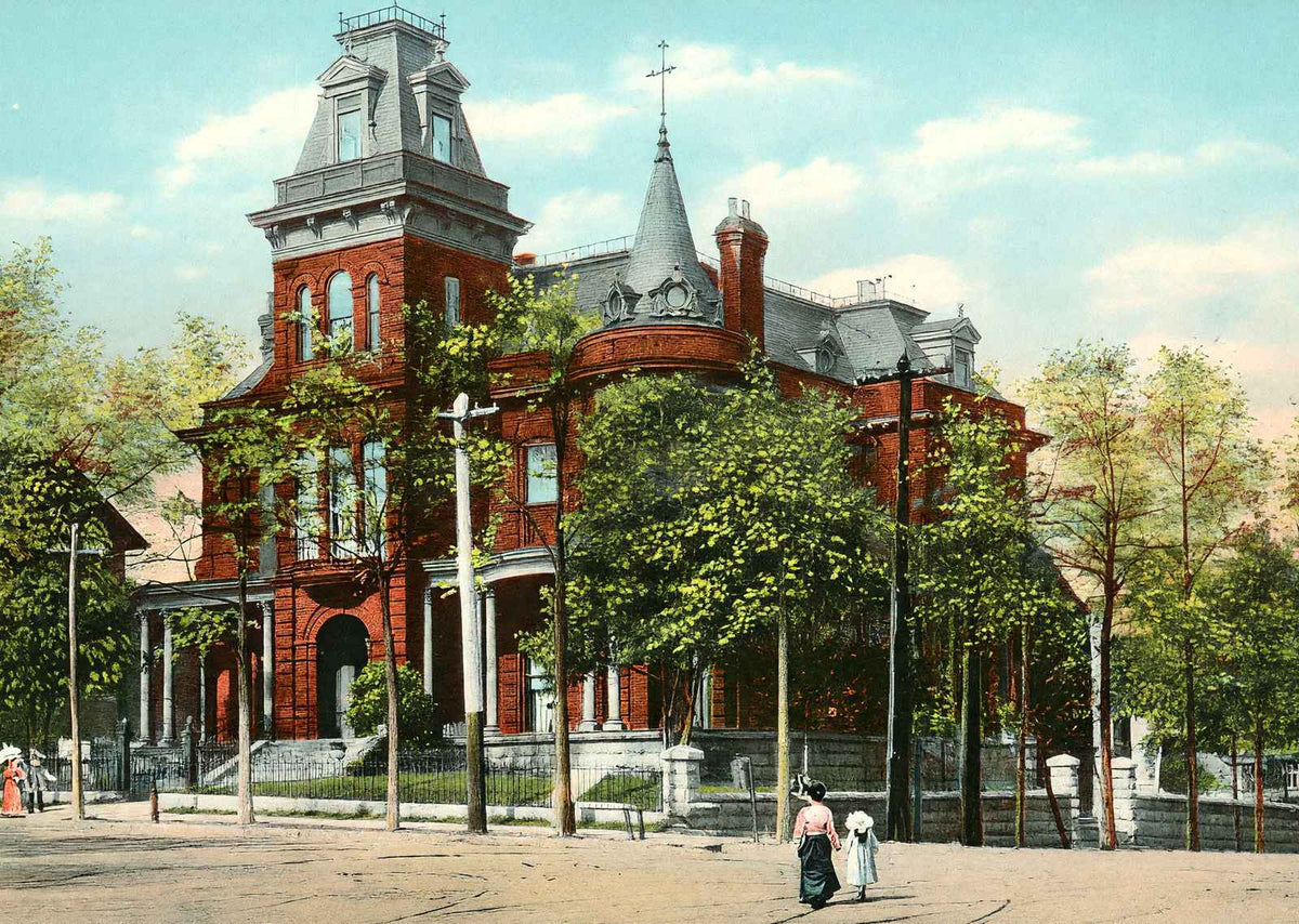 Elks Club Birmingham Alabama in 1906 Vintage Print (7 Sizes) - Restored