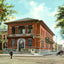 Elks Club Mobile Alabama in 1905 Vintage Print (7 Sizes) - Restored