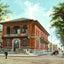 Elks Club Mobile Alabama in 1905 Vintage Print (7 Sizes) - Restored
