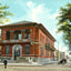 Elks Club Mobile Alabama in 1905 Vintage Print (7 Sizes) - Restored
