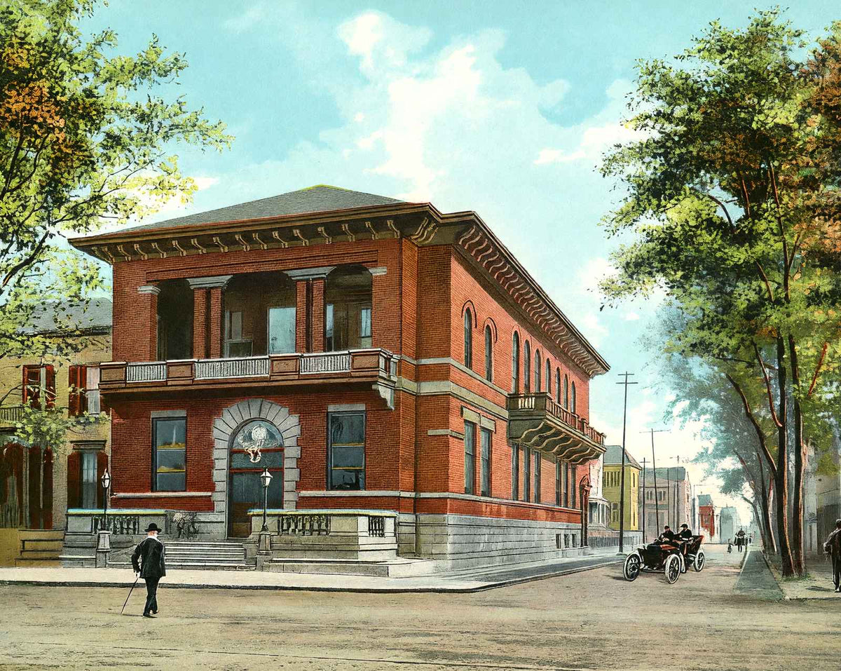 Elks Club in Mobile in 1905 vintage print