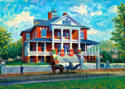 Elks Home Roanoke VA in 1908 Art Print (7 Sizes) - High Quality