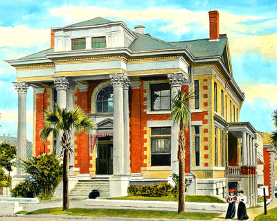 Elks Club in Jacksonville in 1909 art print
