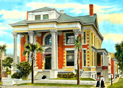 Elks Club Jacksonville FL in 1909 Art Print (7 Sizes) - High Quality