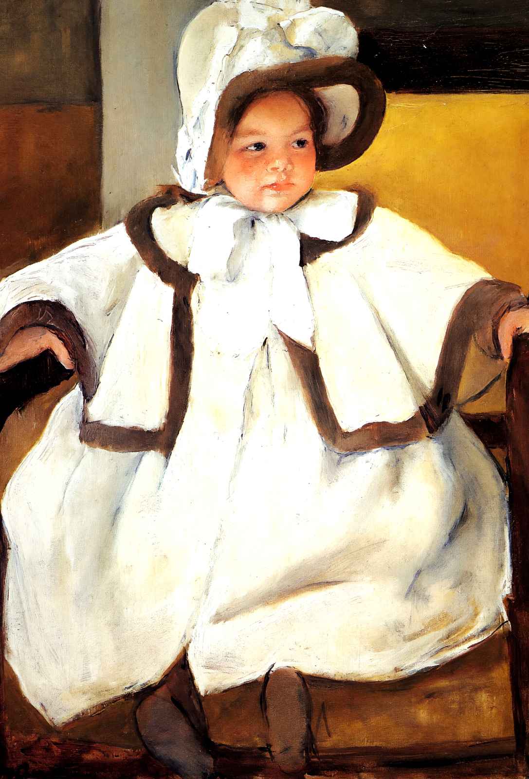 Ellen Mary Cassatt in a White Coat Art Print 1896 by Mary Cassatt (6 Sizes)