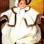 Ellen Mary Cassatt in a White Coat art print by Mary Cassatt (1896)