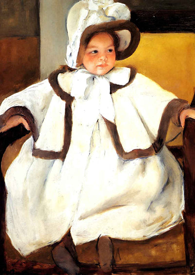 Ellen Mary Cassatt in a White Coat Art Print 1896 by Mary Cassatt (6 Sizes)