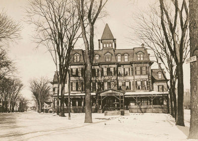Elmwood Hotel Waterville Maine in 1905 Vintage Print (7 Sizes) - Restored