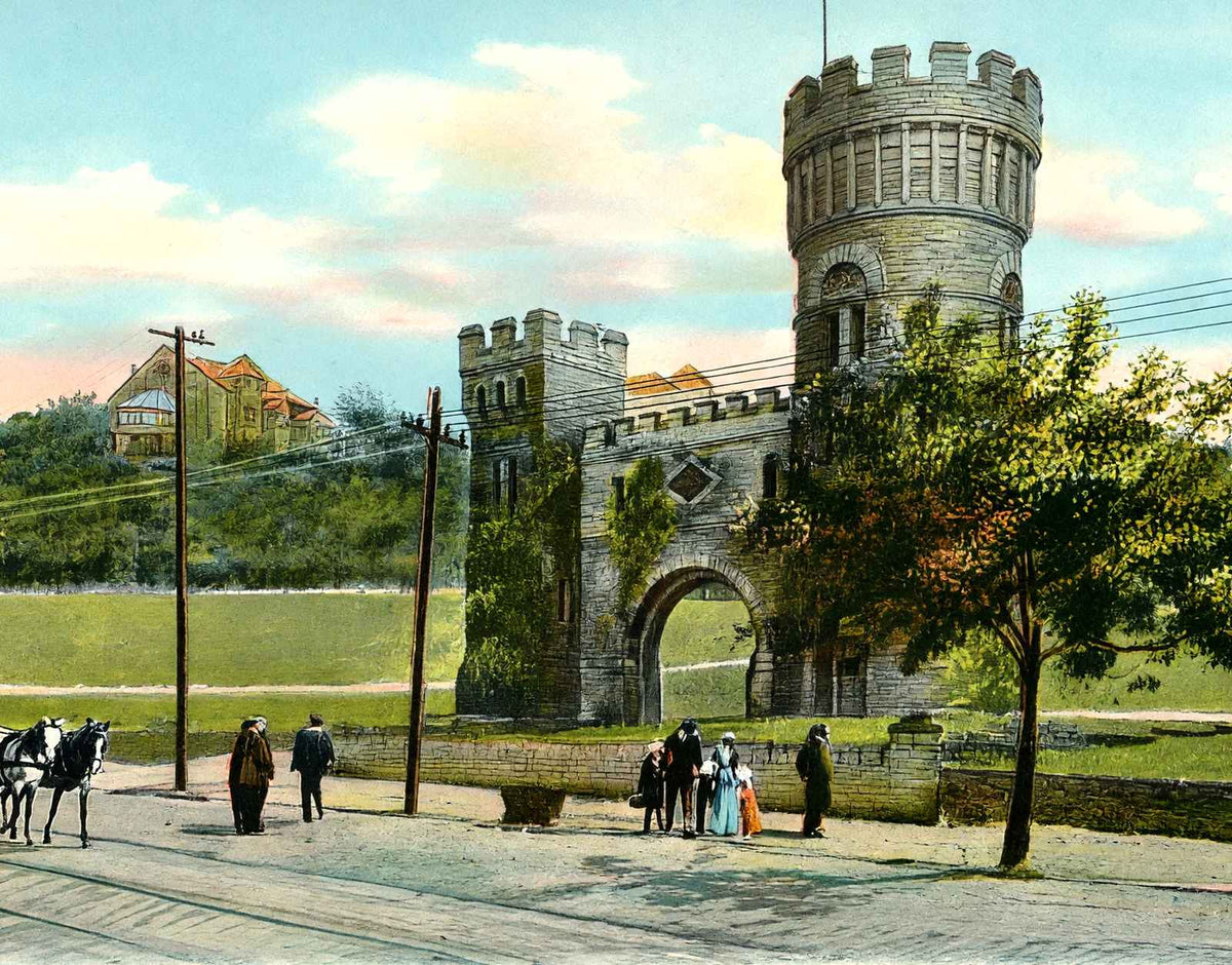 Elsinore Gate Eden Park Cincinnati in 1906 Vintage Print (7 Sizes)