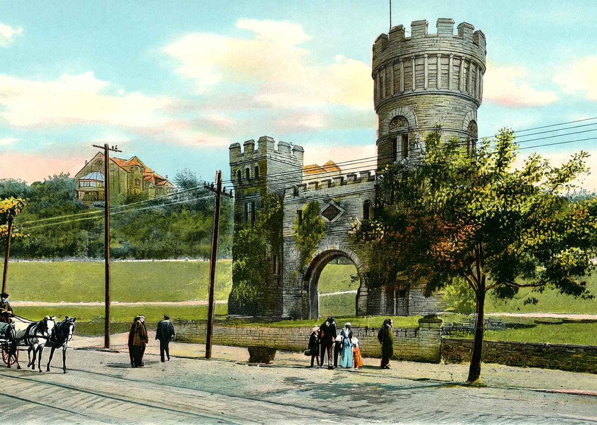 Elsinore Gate Eden Park Cincinnati in 1906 Vintage Print (7 Sizes)