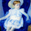 Elsie in a Blue Chair Art Print 1880 Painting by Mary Cassatt (6 Sizes)