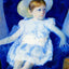 Elsie in a Blue Chair Art Print 1880 Painting by Mary Cassatt (6 Sizes)