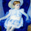 Elsie in a Blue Chair art print by Mary Cassatt (1880)