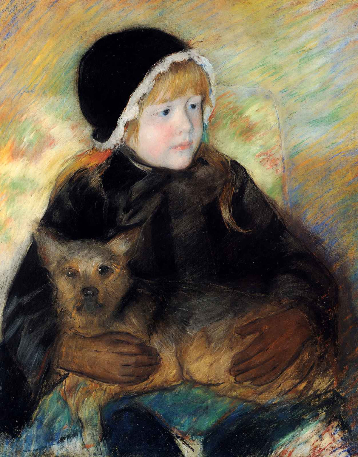 Elsie Cassatt Holding a Big Dog Art Print 1880 by Mary Cassatt (6 Sizes)