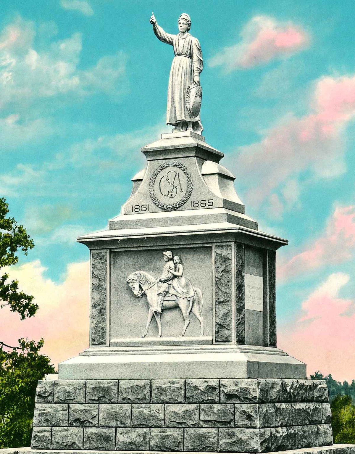 Emma Sansom Monument Gadsden Alabama Vintage Print (7 Sizes) - Shipped Flat
