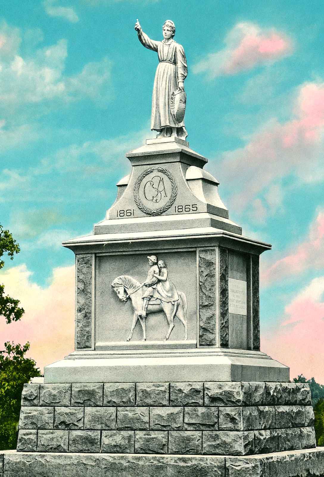 Emma Sansom Monument Gadsden Alabama Vintage Print (7 Sizes) - Shipped Flat