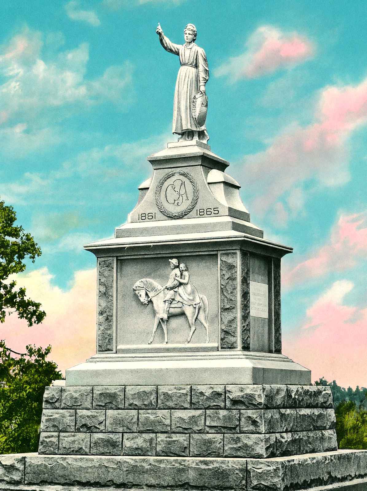 Emma Sansom Monument Gadsden Alabama Vintage Print (7 Sizes) - Shipped Flat