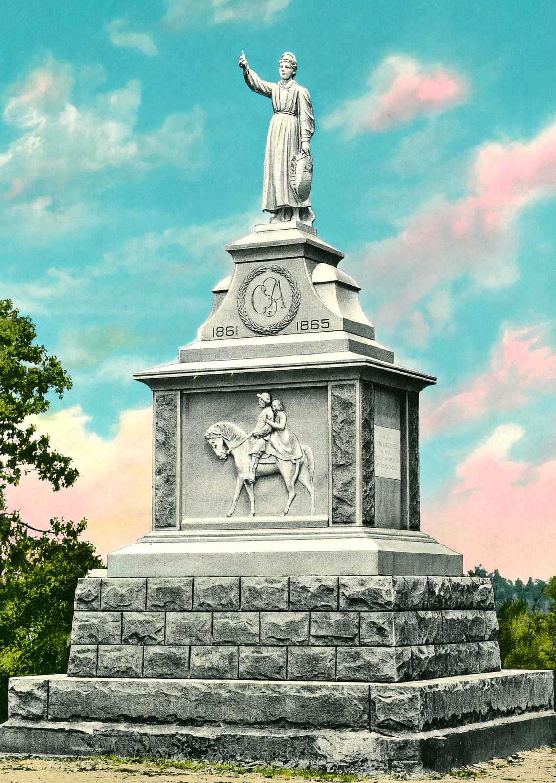 Emma Sansom Monument Gadsden Alabama Vintage Print (7 Sizes) - Shipped Flat