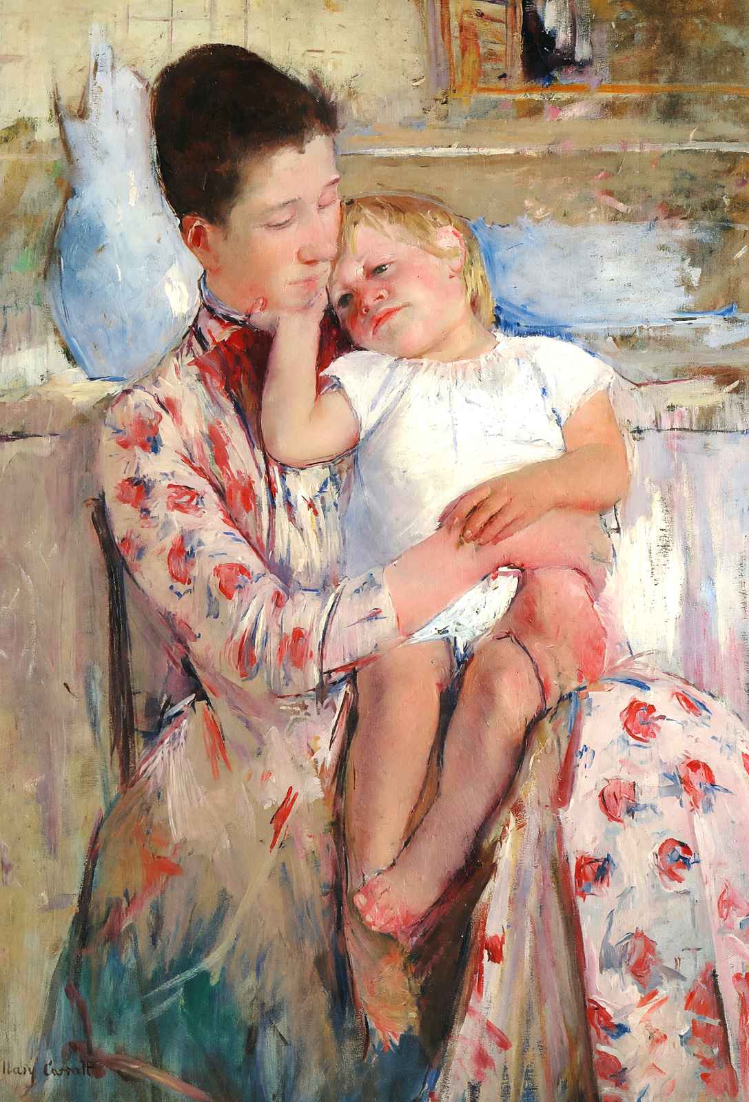 Emmie and Her Child Art Print 1889 Painting by Mary Cassatt (6 Sizes)