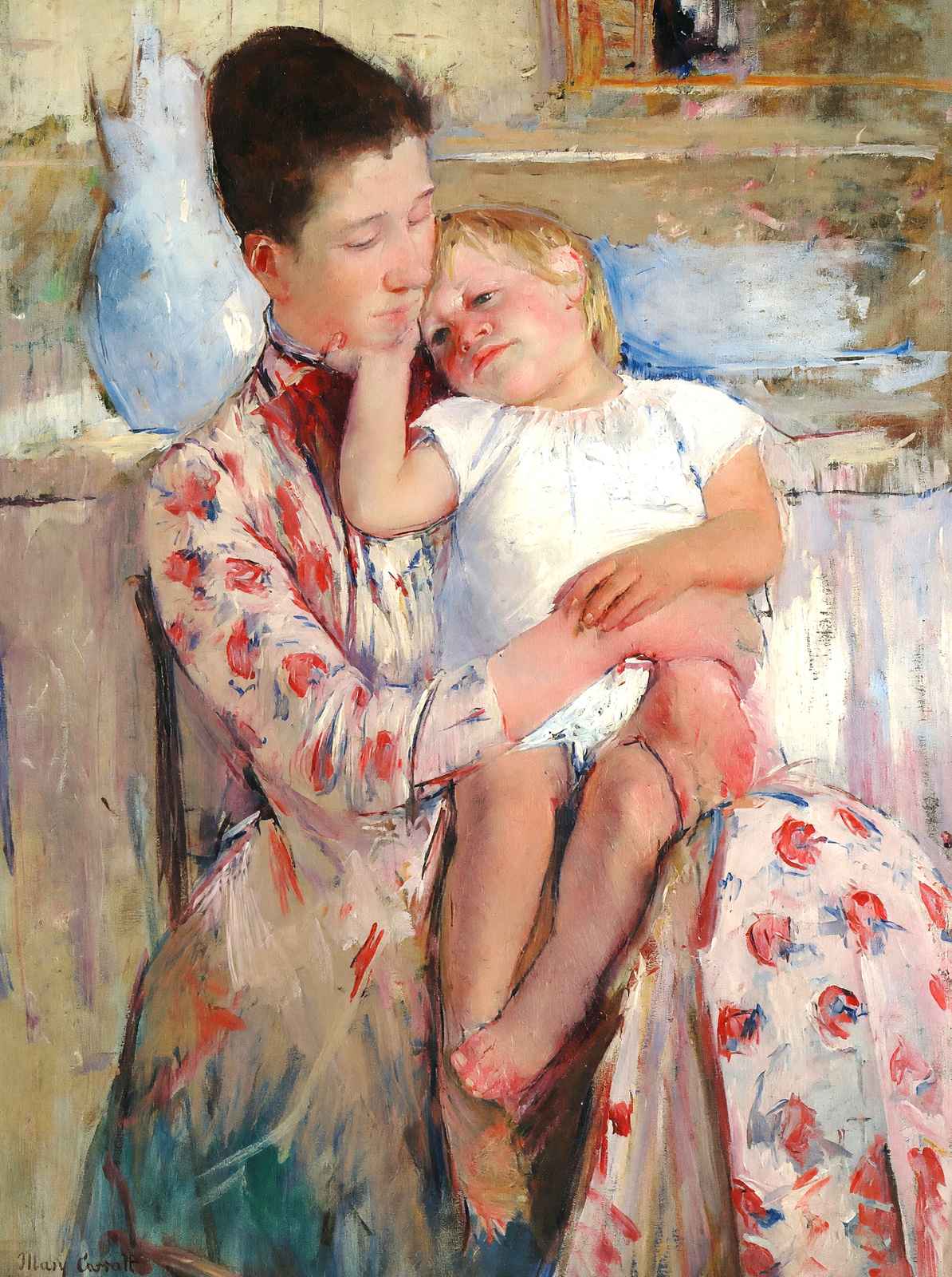 Emmie and Her Child Art Print 1889 Painting by Mary Cassatt (6 Sizes)