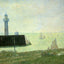 End of the Jetty, Honfleur Art Print 1886 Painting by Georges Seurat (6 Sizes)