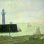 End of the Jetty, Honfleur Art Print 1886 Painting by Georges Seurat (6 Sizes)
