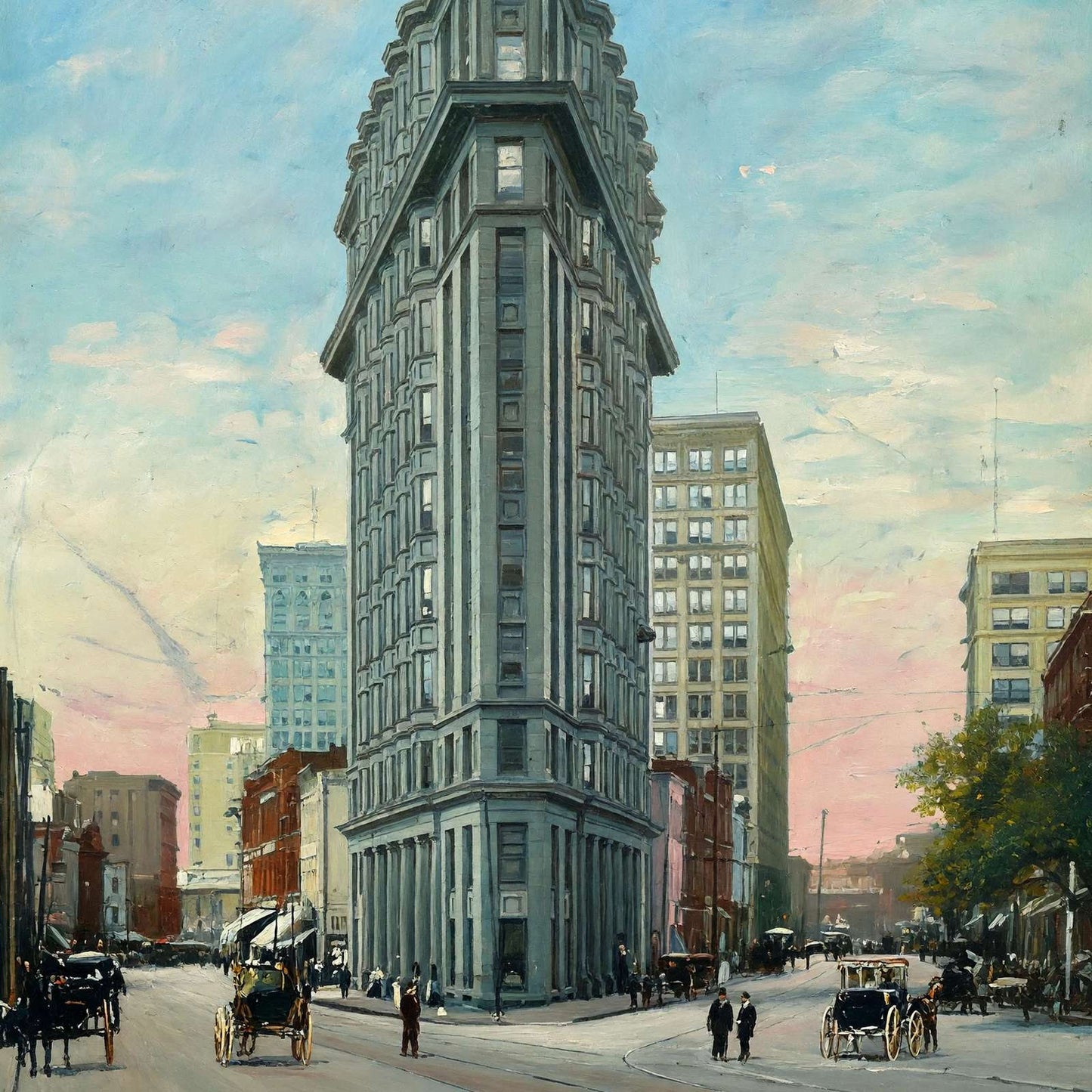English-American Building Atlanta in 1906 Art Print (7 Sizes) - Premium Print