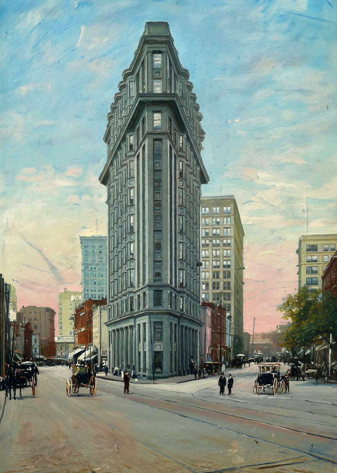 English-American Building Atlanta in 1906 Art Print (7 Sizes) - Premium Print