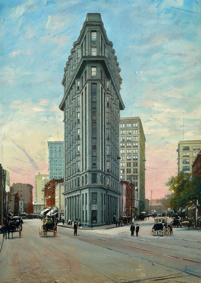 English-American Building Atlanta in 1906 Art Print (7 Sizes) - Premium Print