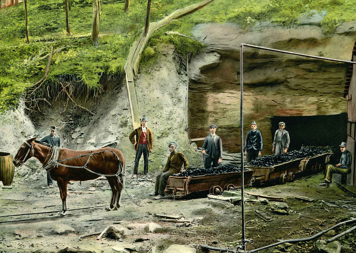 Entrance to an Alabama Coal Mine in 1906 Vintage Print (7 Sizes) - Acid Free