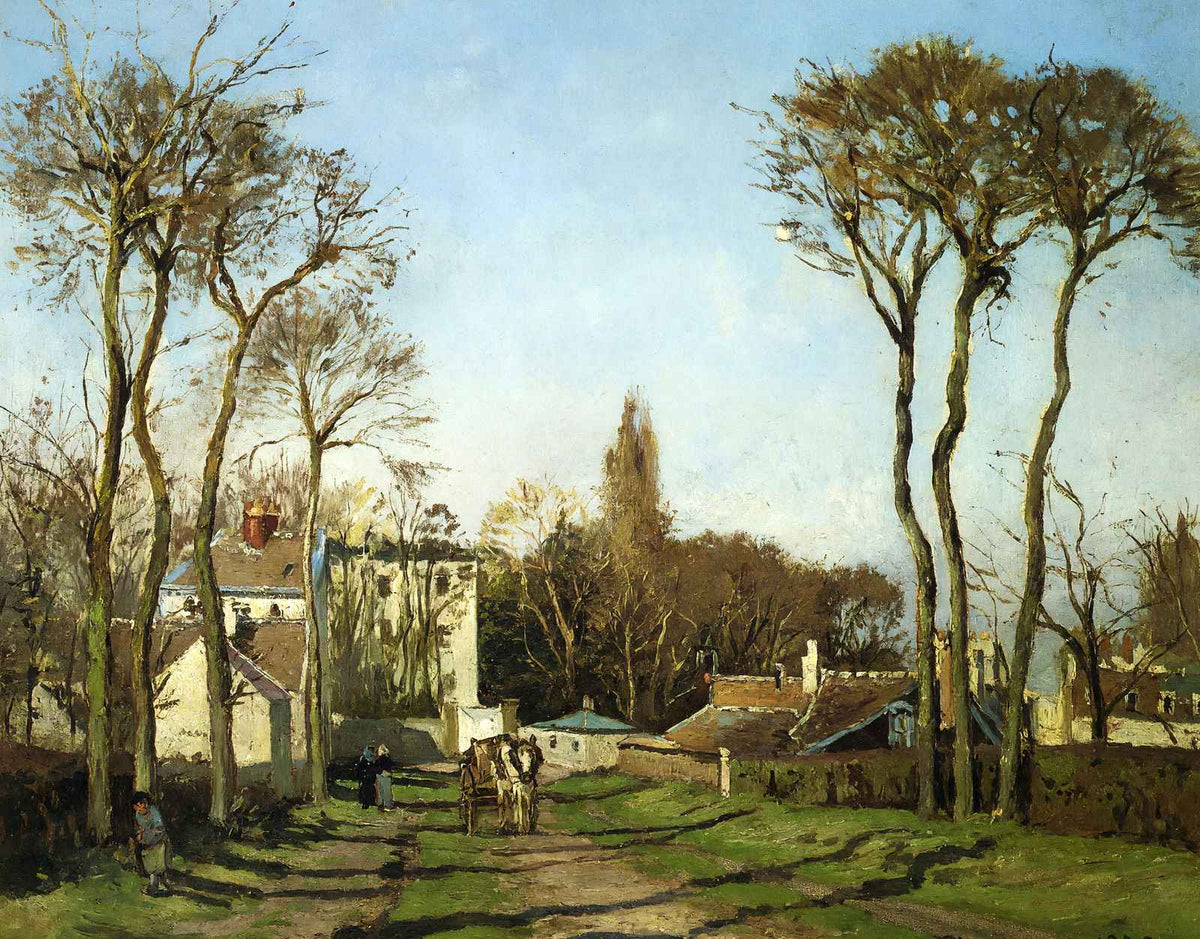 Entrance to the Village of Voisins, Yvelines 1872 Pissarro Art Print (6 Sizes)