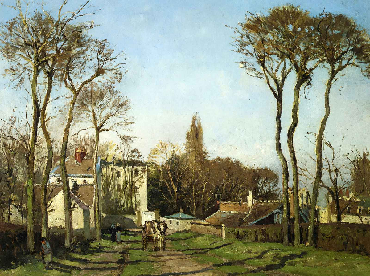 Entrance to the Village of Voisins, Yvelines 1872 Pissarro Art Print (6 Sizes)