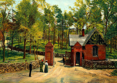 Entrance to Monticello Charlottesville VA in 1907 Art Print (7 Sizes)