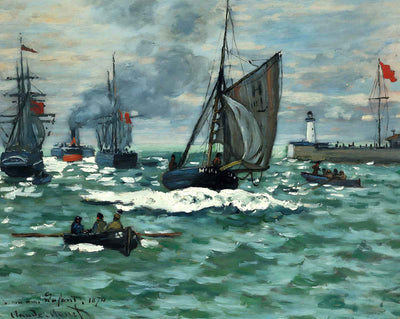 Entrance to the Port of Honfleur art print by Claude Monet (1870)