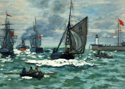 Entrance to the Port of Honfleur 1870 by Claude Monet Art Print (6 Sizes)