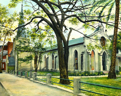 Episcopal Church in St Augustine in 1908 art print