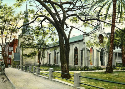 Episcopal Church St Augustine FL in 1908 Vintage Print (7 Sizes) - Acid Free