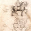 Equestrian Monument Art Print 1517 Painting by Leonardo da Vinci (6 Sizes)