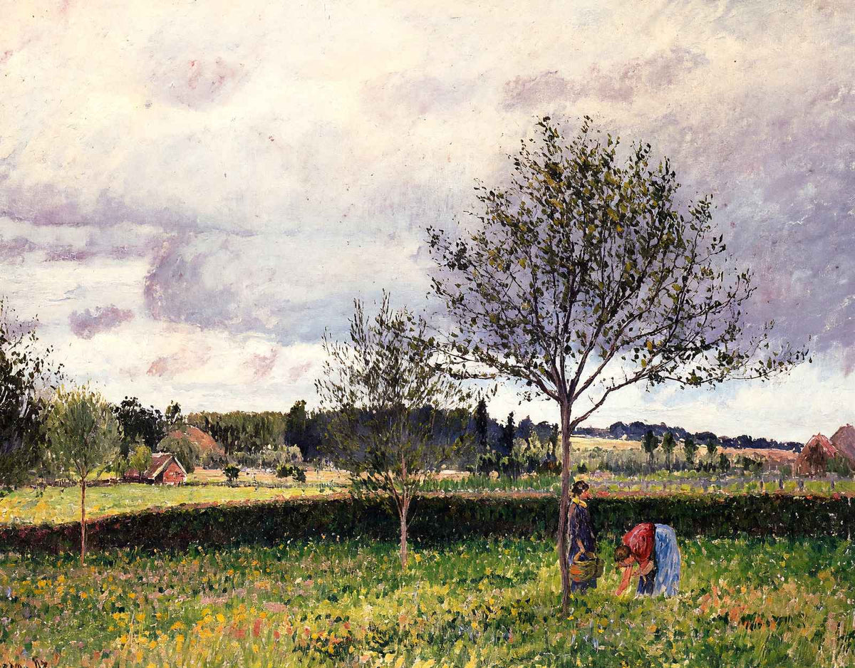 Eragny Landscape, Le Pre Fine Art Print 1897 by Camille Pissarro (6 Sizes)
