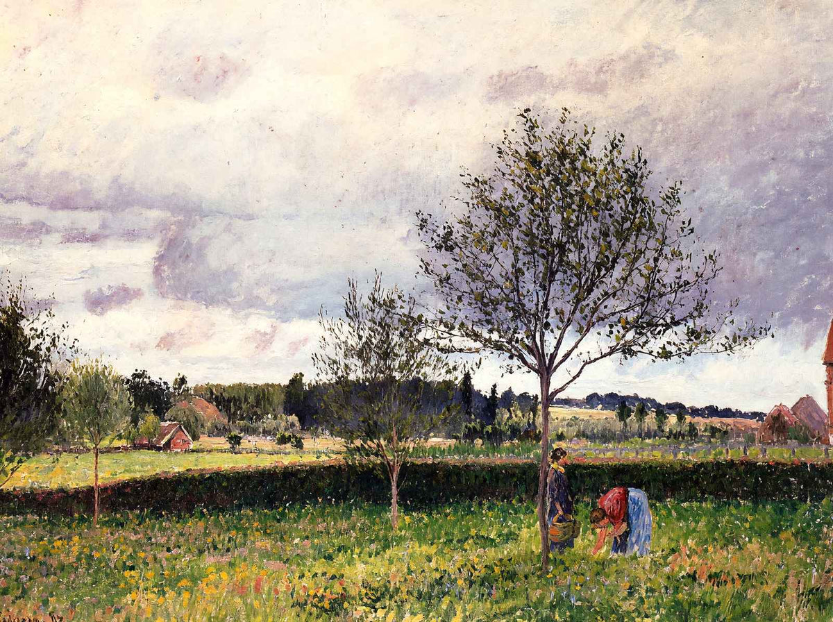 Eragny Landscape, Le Pre Fine Art Print 1897 by Camille Pissarro (6 Sizes)