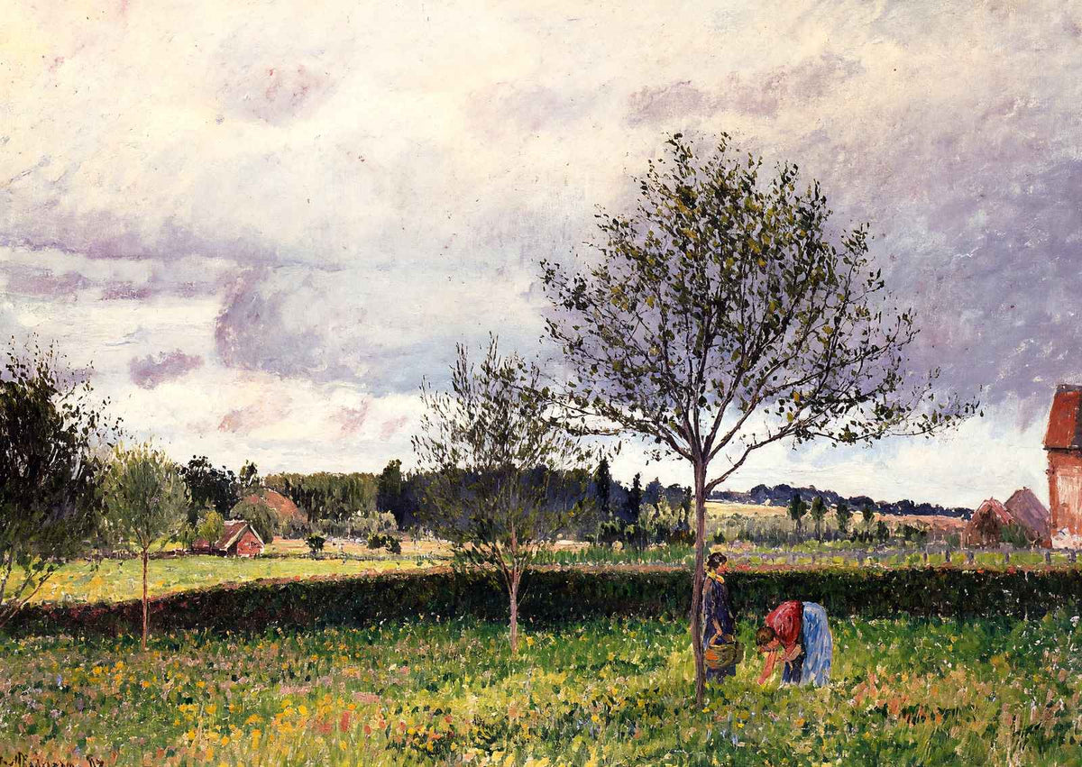 Eragny Landscape, Le Pre Fine Art Print 1897 by Camille Pissarro (6 Sizes)